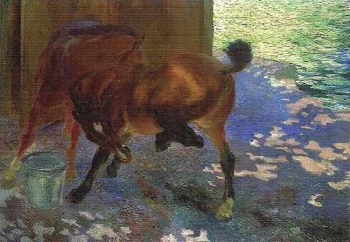 Paul-Albert Besnard Horses bitten by flies Germany oil painting art
